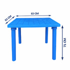 Mesa Pé Móvel Quadrada Azul