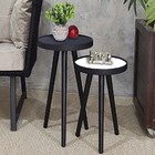 Mesa Pé Palito Lateral Pequena Canto Apoio Sofá Redonda Decor