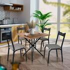 Mesa Pequena Para Cozinha 4 Cadeiras Preto Carvalho Manteiga