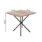 Mesa Pequena Para Cozinha 4 Cadeiras Preto Carvalho Manteiga