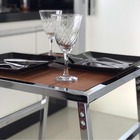 Mesa Pequena Quadrada Cromada Para Cozinhas De Apartamento