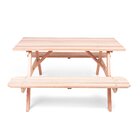 Mesa Picnic Madeira Maciça 140cm X 70cm Natural