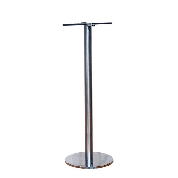 Mesa Pisa Beta Bistrô Fratini 107,50cm (a) Disco Redondo Inox