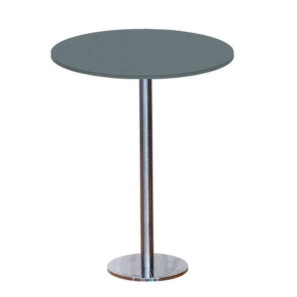Mesa Pisa Beta Bistrô Fratini 107,50cm (a) Disco Redondo Inox