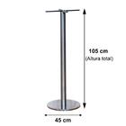 Mesa Pisa Beta Bistrô Fratini 107,50cm (a) Disco Redondo Inox