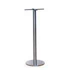 Mesa Pisa Beta Bistrô Fratini 107,50cm (a) Disco Redondo Inox