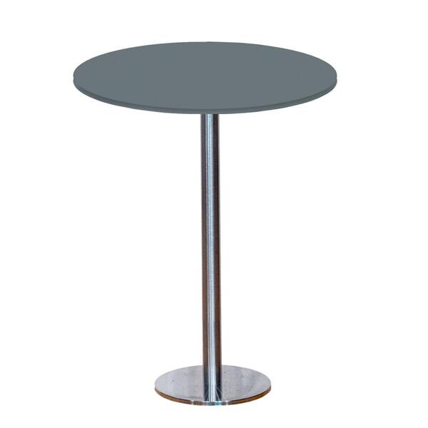 Mesa Pisa Beta Bistrô Fratini 107,50cm (a) Disco Redondo Inox