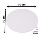 Mesa Pisa Beta Bistrô Fratini 107,50cm (a) Disco Redondo Inox