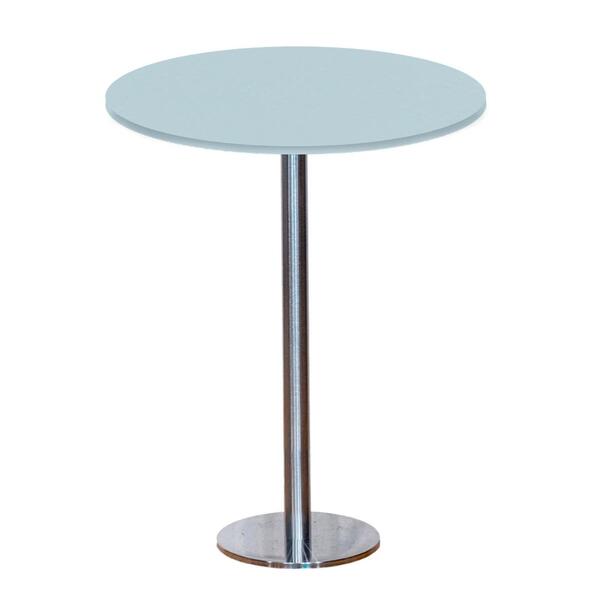 Mesa Pisa Beta Bistrô Fratini 107,50cm (a) Disco Redondo Inox