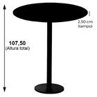 Mesa Pisa Beta Bistrô Fratini 107,50cm (a) Disco Redondo Inox