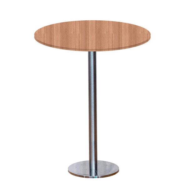 Mesa Pisa Beta Bistrô Fratini 107,50cm (a) Disco Redondo Inox