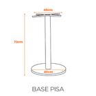 Mesa Pisa Beta Fratini Disco Redondo Branco Tampo Mdp