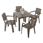 Mesa Plástica 04 Lugares Baru Mocca Rimax