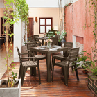 Mesa Plástica 04 Lugares Baru Mocca Rimax