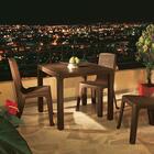 Mesa Plástica 04 Lugares Eterna Wengue Rimax