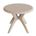 Mesa Plástica 73x90x90 Redonda Natural Forte Plástico