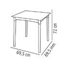 Mesa Plastica Diana Branca Com Pernas De Madeira