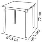 Mesa Plastica Diana Marrom Com Pernas De Aluminio Anodizado
