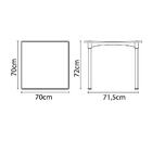 Mesa Plastica Diana Marrom Com Pernas De Aluminio Anodizado