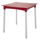 Mesa Plastica Diana Marrom Com Pernas De Aluminio Anodizado