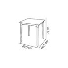 Mesa Plastica Diana Preta Com Pernas De Madeira