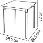 Mesa Plastica Diana Preta Com Pernas De Madeira