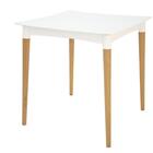 Mesa Plastica Diana Preta Com Pernas De Madeira