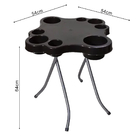 Mesa Plástica Dobrável Para Petiscos Lazer Camping Preta