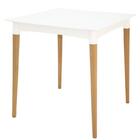 Mesa Plastica Laura Vermelha Com Pernas De Madeira