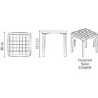 Mesa Plastica Mona Branca Com Pernas De Aluminio Anodizado