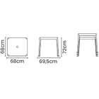 Mesa Plastica Monobloco Tambau Preta