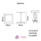 Mesa Plastica Montavel Itaparica Branca