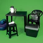 Mesa Plástica Quadrada Demontável Mor - Preto