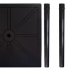 Mesa Plástica Quadrada Demontável Mor - Preto