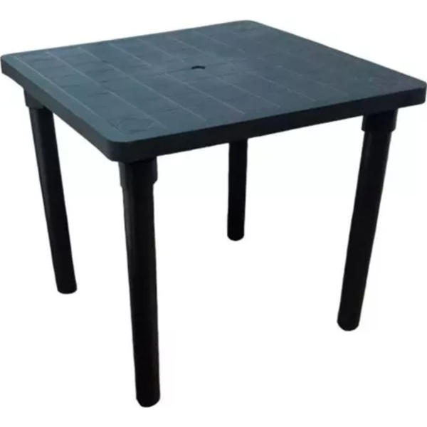 Mesa Plástica Quadrada Demontável Mor - Preto