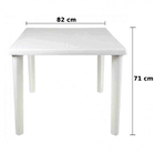 Mesa Plastica Quadrada Desmontavel 82cm Branca