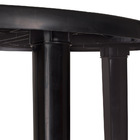 Mesa Plástica Redonda Desmontável Preta Mor