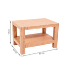 Mesa Plástico 42x45x65cm Creme Rattan Aquaplas