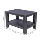Mesa Plástico 42x45x65cm Grafite Rattan Aquaplas