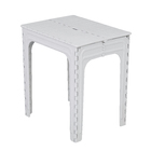 Mesa Plástico Dobrável Retangular Branca 70x65x50cm