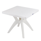 Mesa Plástico Quadrada Nature  72x85x85cm Branco Forte Plástico