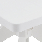 Mesa Plástico Quadrada Nature  72x85x85cm Branco Forte Plástico