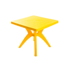 Mesa Plástico Quadrada Nature Amarela 72x85x85cm