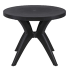 Mesa Plástico Redonda Deluxe  72x90cm Preto