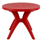Mesa Plástico Redonda Deluxe  72x90cm Vermelho