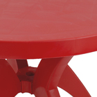 Mesa Plástico Redonda Deluxe  72x90cm Vermelho