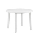 Mesa Plástico Redonda Maresia 72x98x98cm Branco Naterial