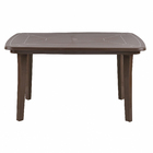 Mesa Plástico Retangular Miami 72x89x131cm Marrom Grosfillex