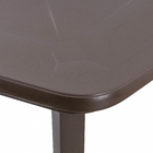 Mesa Plástico Retangular Miami 72x89x131cm Marrom Grosfillex