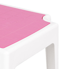 Mesa Plástico Vice e Versa Branca e Rosa 62x58x72cm